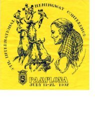 1992 5th International Conference, Pamplona, Spain - Hemingway ...