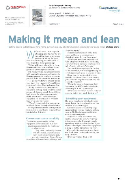 Making it mean and lean - Martha Lourey-Bird