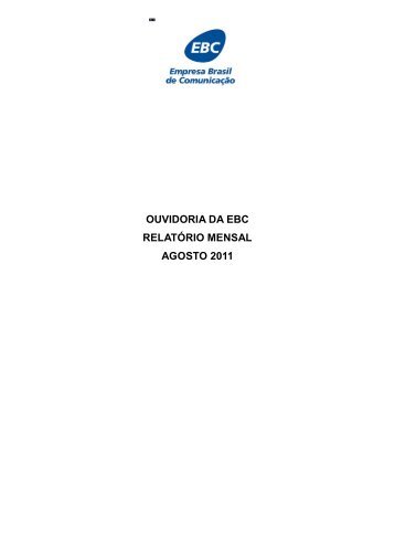 Agosto/2011 - EBC - Empresa Brasil de ComunicaÃ§Ã£o