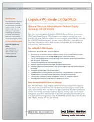 Logistics Worldwide (LOGWORLD) - Booz Allen Hamilton