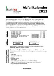 Abfallkalender 2013 - Gemeinde Rothrist