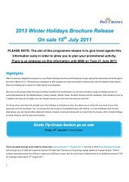 2013 Winter Holidays Brochure Release - CompleteCruiseSolution ...