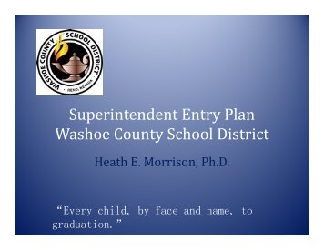 Superintendent Entry Plan Washoe County School District