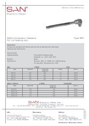 SAN Immersion Heaters for oil heating etc. Type BO - SAN Electro ...