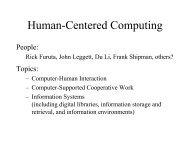 Human-Centered Computing - Center for the Study of Digital Libraries