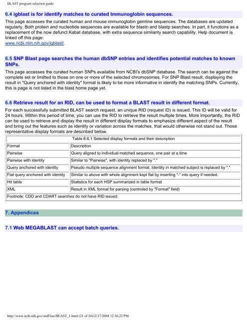 BLAST program selection guide - Cromatina