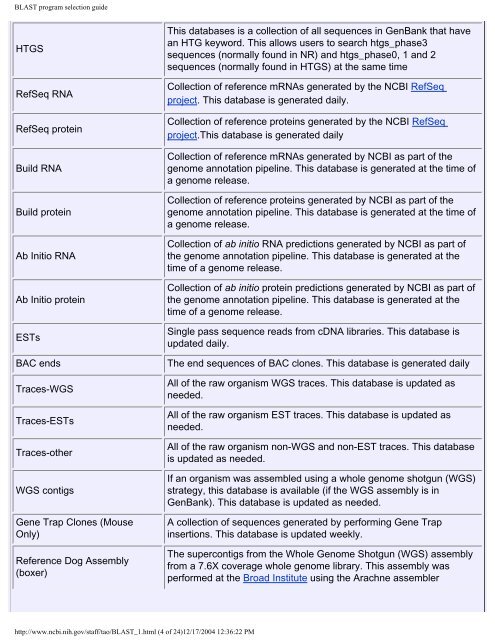 BLAST program selection guide - Cromatina