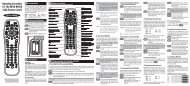 Operating Instructions For The UR5U-8400A Cable Remote Control