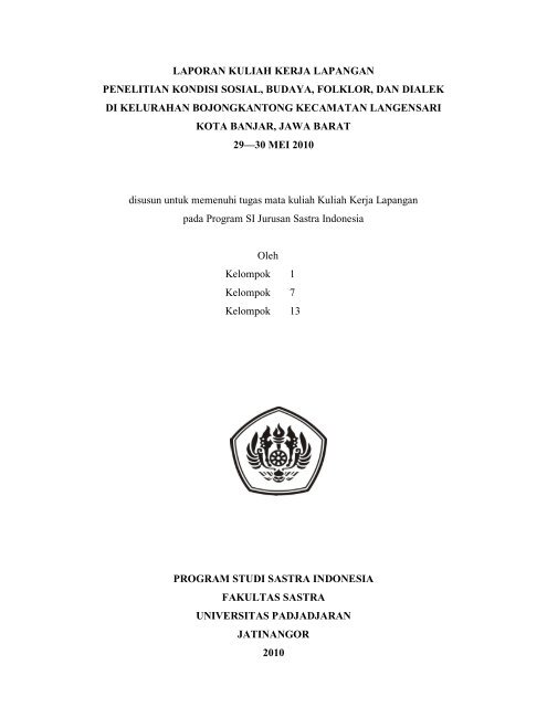 Kkl Bojongkantong Blogs Unpad Universitas Padjadjaran