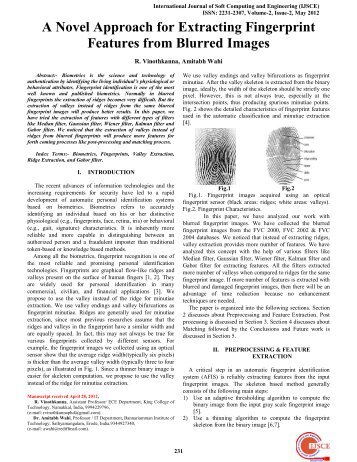 A Novel Approach for Extracting Fingerprint Features from Blurred ...