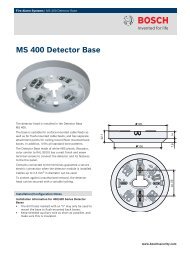 MS 400 Detector Base - Bosch Security Systems