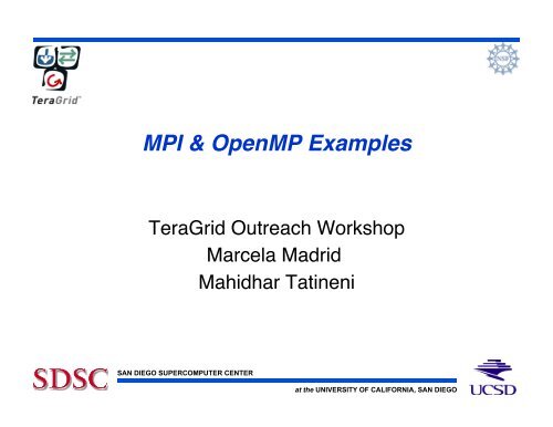 Mpi Openmp Examples Teragridforum Org