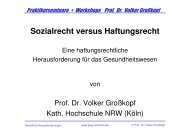 Sozialrecht versus Haftungsrecht - PWG-Seminare