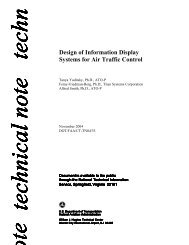 Design of information Display Systems for Air Traffic Control - FAA