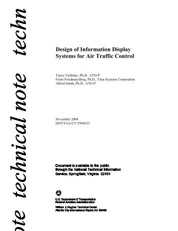 Design of information Display Systems for Air Traffic Control - FAA