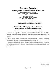 Brevard County Mortgage Foreclosure Division