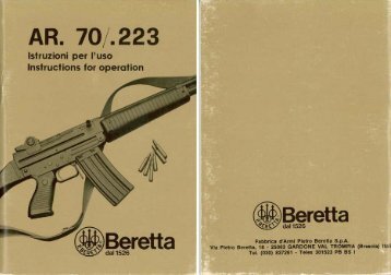 Beretta AR70 cal. 223 - Owner Manual - BerettaWEB.com