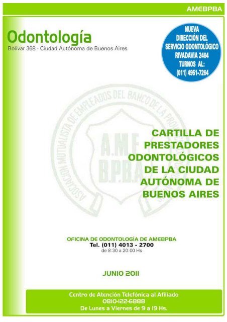 AMEBPBA - Cartilla Odontologia CABA - Junio