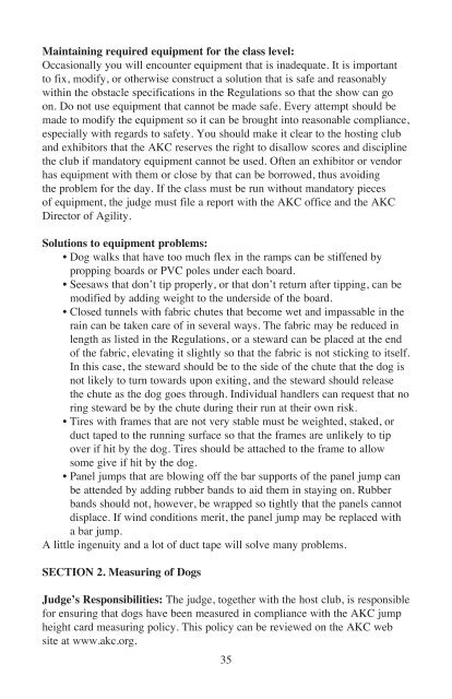 AKC Agility Judges Guidelines