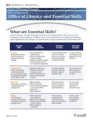Office of Literacy and Essential Skills - MY ERC