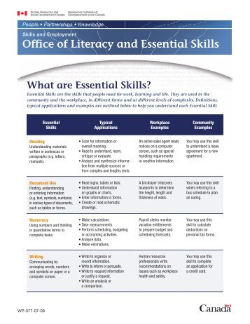 Office of Literacy and Essential Skills - MY ERC