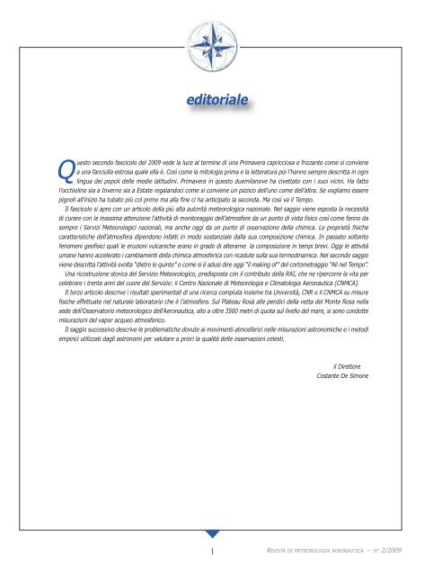 editoriale - Aeronautica Militare Italiana - Ministero della Difesa