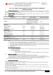 ss â€“75: 2208 j high density polyethylene standard specification