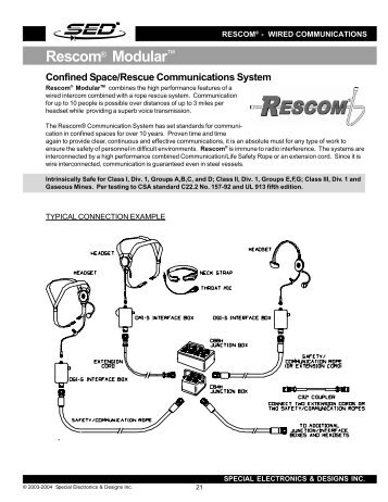 Download A Brochure - Rescom Sales Inc.