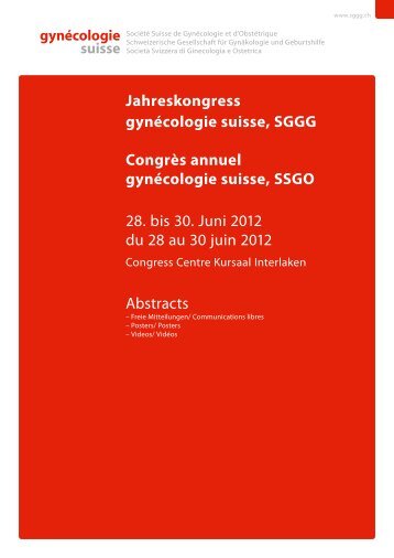 Video/ Vidéos - Jahreskongress gynécologie suisse, SGGG