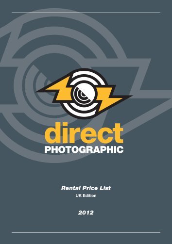 Rental Price List 2012 - Direct Photographic