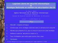 Logiciels Libres de sÃ©curitÃ© informatique et StratÃ©gie ... - Smsi.rnu.tn