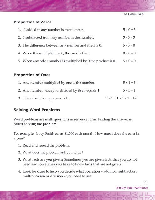Everyday Math Skills Workbooks series - Simply Math - My ERC