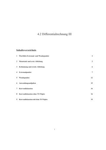 4.2 Differentialrechnung III - Mathematik