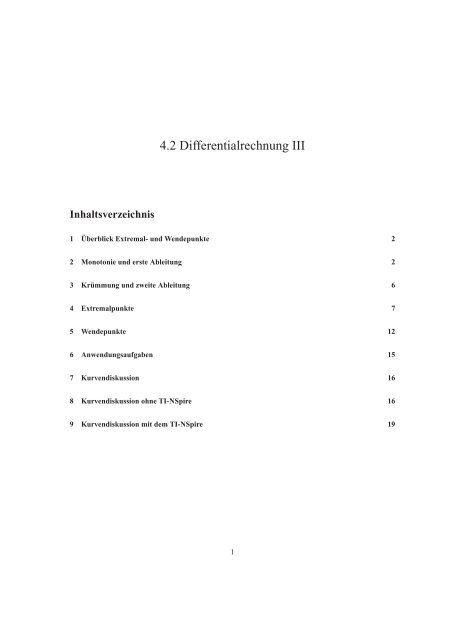 4.2 Differentialrechnung III - Mathematik