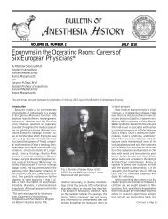 July 2010, Vol 28 - Anesthesia History Association