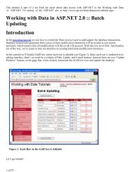 Working with Data in ASP.NET 2.0 :: Batch Updating Introduction