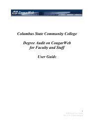 Degree Audit (DARSWeb) User Guide - Columbus State Community ...
