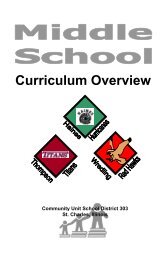 Middle School Curriculum Overview Book 10 - Wredling Middle School