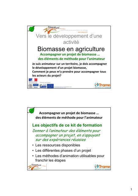 Accompagner un projet de biomasse - RÃ©seau Rural FranÃ§ais