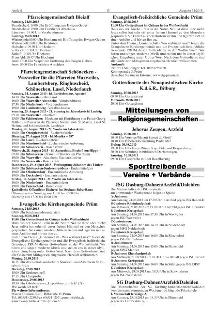 Ausgabe 34 - Verbandsgemeinde Arzfeld