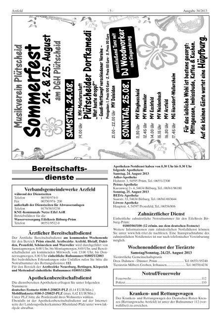 Ausgabe 34 - Verbandsgemeinde Arzfeld