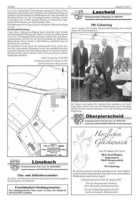 Ausgabe 34 - Verbandsgemeinde Arzfeld