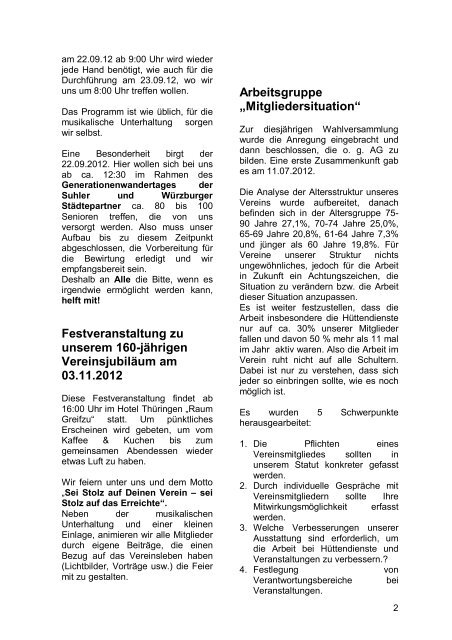 Der Domberger 40. Ausgabe ganz neu - Dombergverein Suhl eV