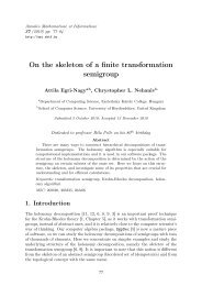 On the skeleton of a finite transformation semigroup - Annales ...