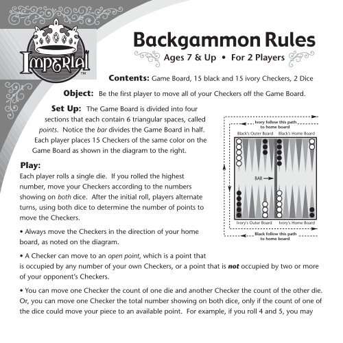 Backgammon Rules