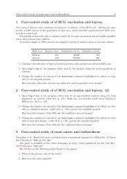 1 Case-control study of of BCG vaccination and leprosy. 2 Case ...