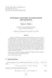 Lebesgue constants in polynomial interpolation - Research Institute ...