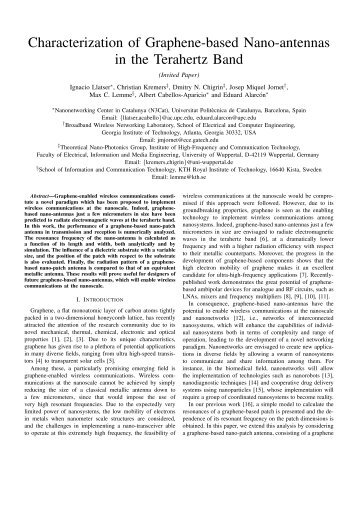 Characterization of Graphene-based Nano-antennas ... - N3Cat - UPC