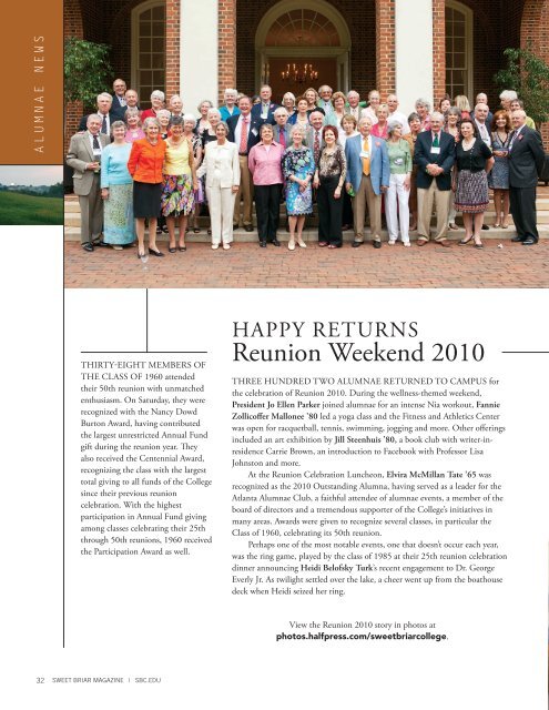 sweet briar magazine inside - Sweet Briar College