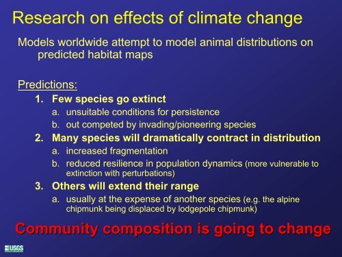 climate change effects on predator/prey interactions: how can we ...